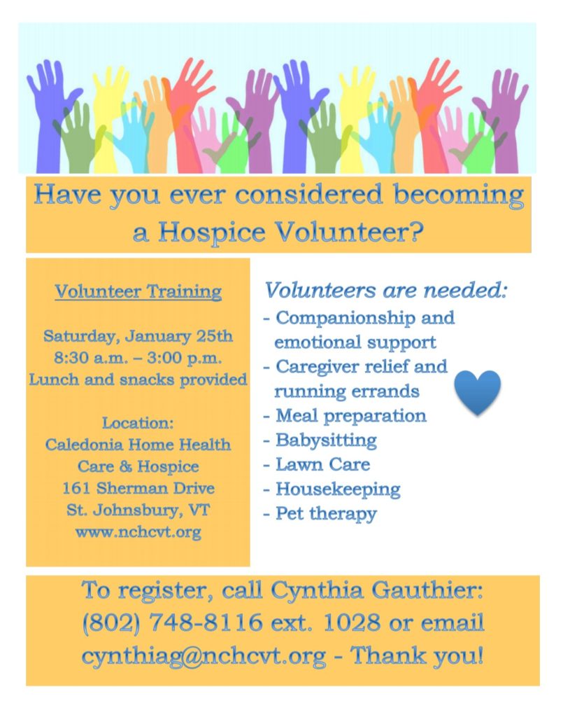 a Volunteer NCHC Northern Counties Health Care